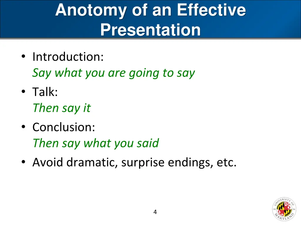 anotomy of an effective presentation