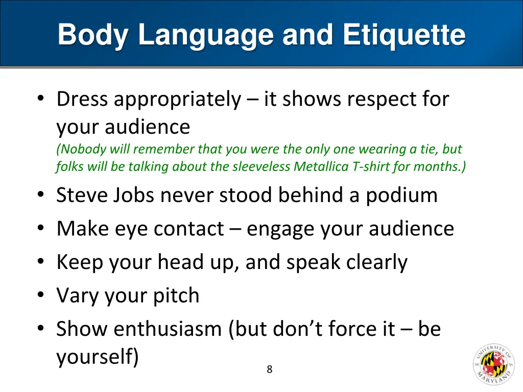 body language and etiquette