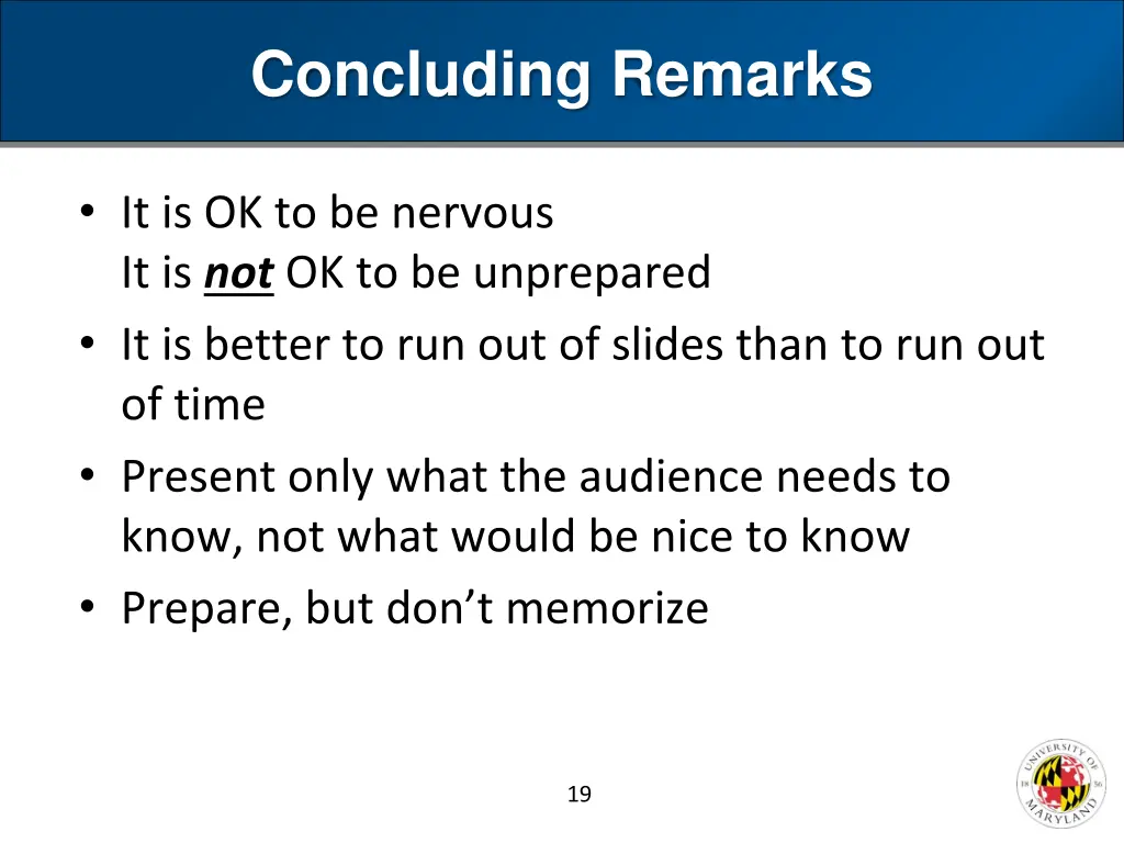 concluding remarks