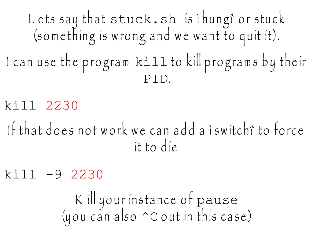 l ets say that stuck sh is hung or stuck