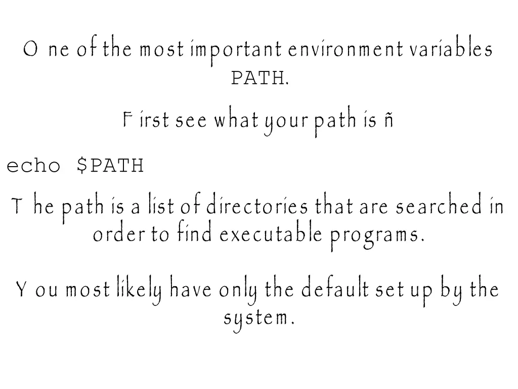 o ne of the most important environment variables