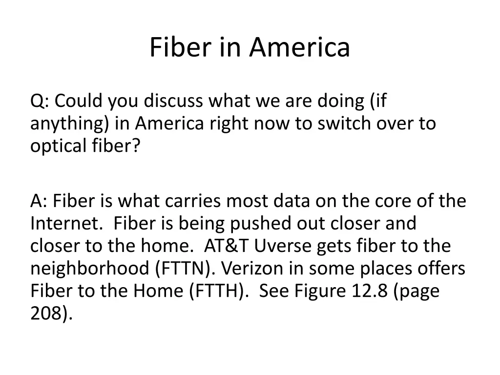 fiber in america