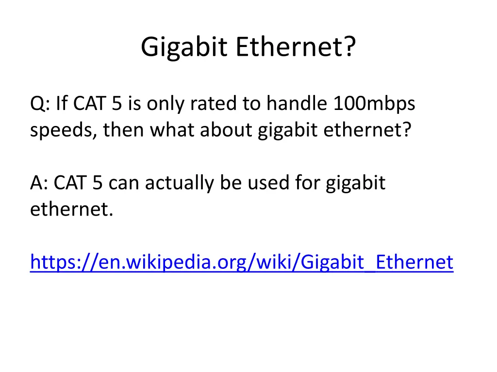 gigabit ethernet