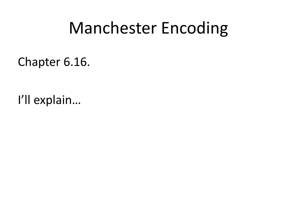 manchester encoding