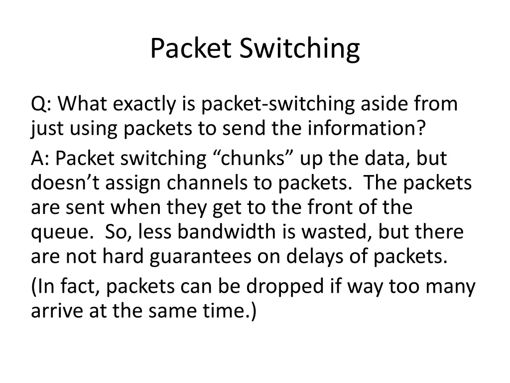 packet switching