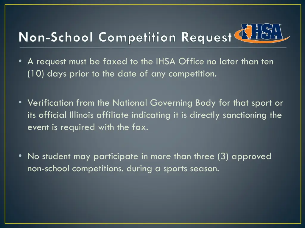 non school competition request 1