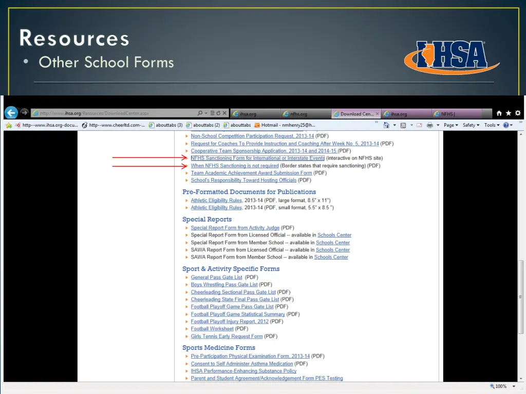 resources other school forms