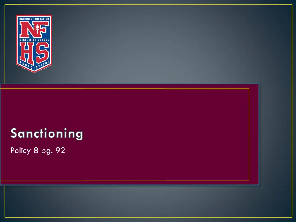 sanctioning policy 8 pg 92