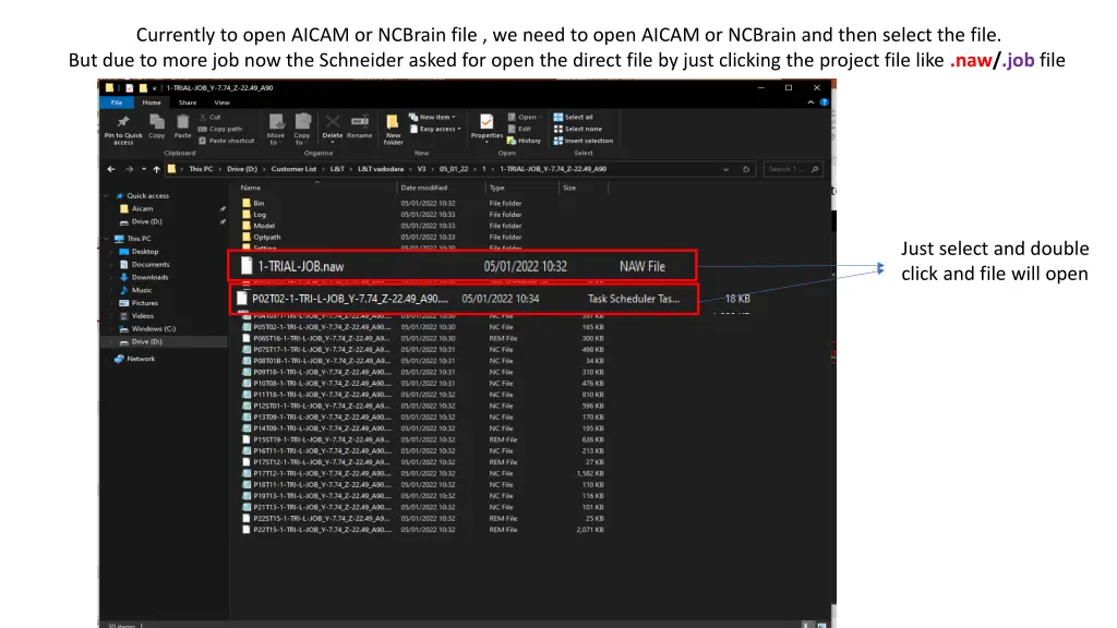currently to open aicam or ncbrain file we need