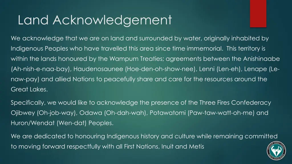 land acknowledgement