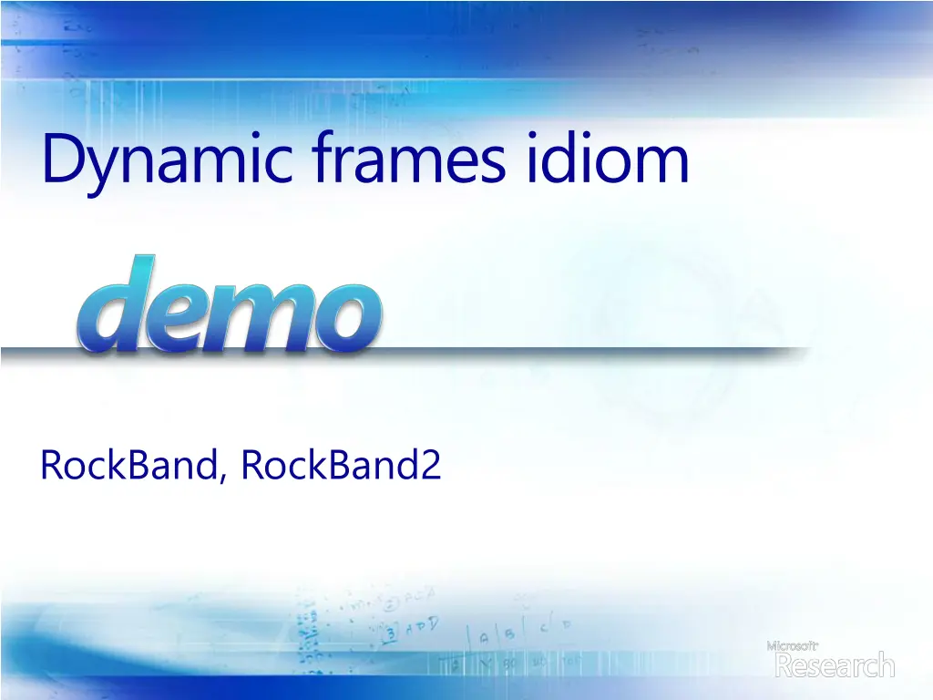 dynamic frames idiom