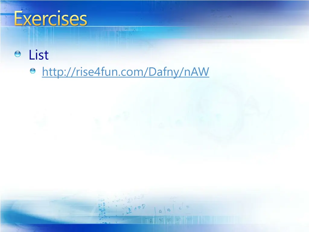 exercises