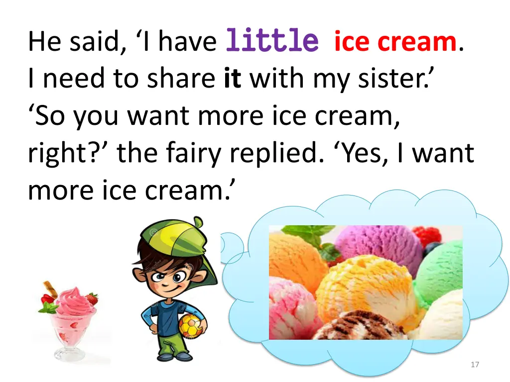 he said i have little i need to share it with