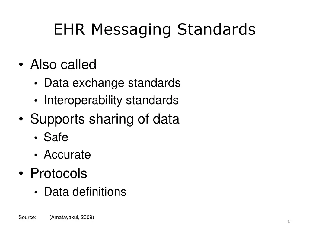 ehr messaging standards