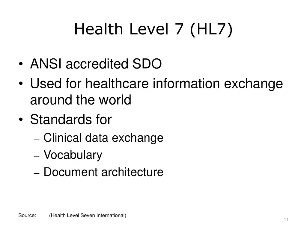 health level 7 hl7