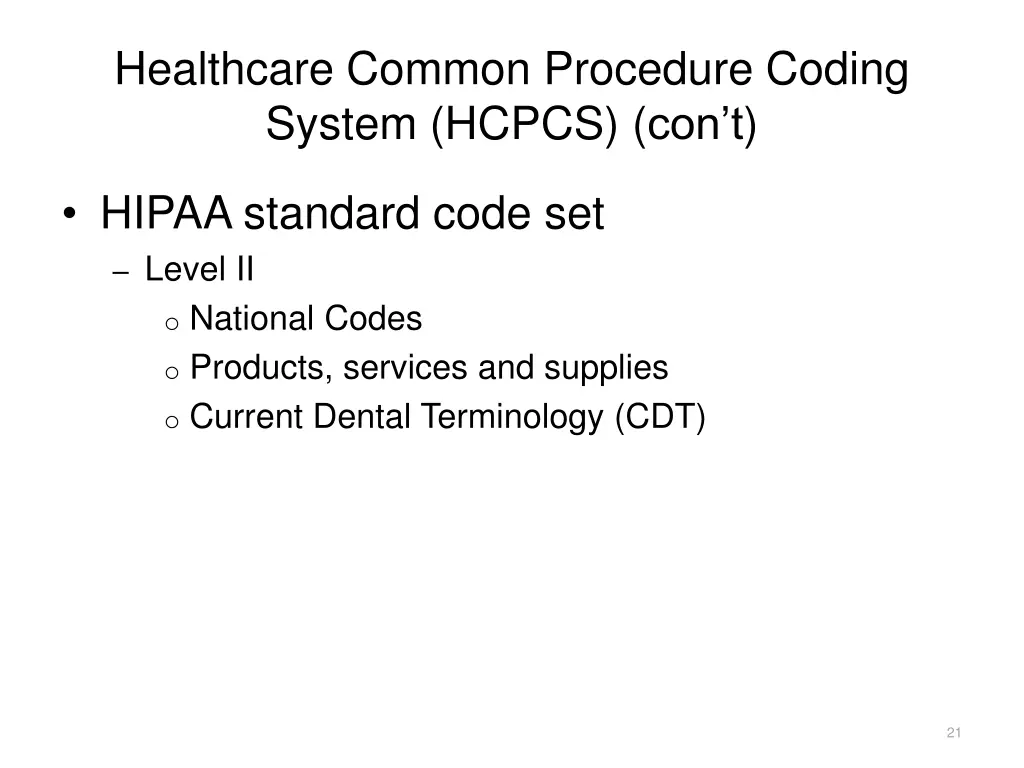 healthcare common procedure coding system hcpcs 1