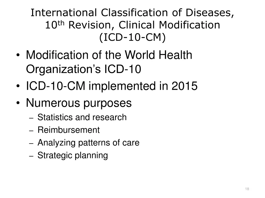 international classification of diseases