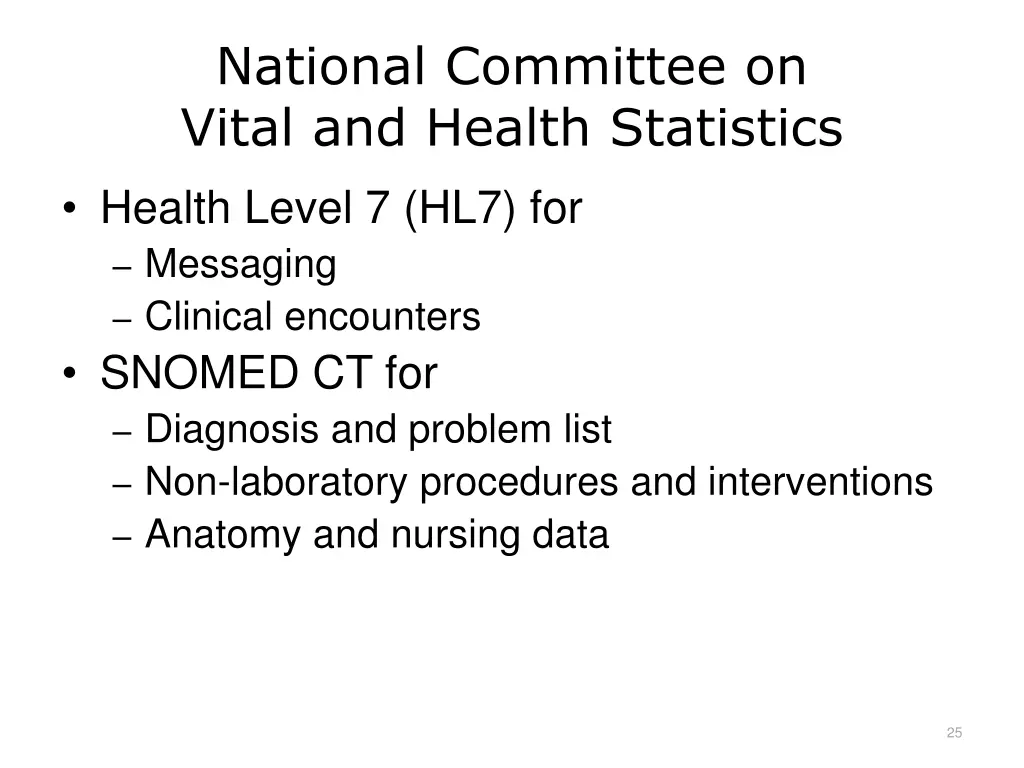 national committee on vital and health statistics