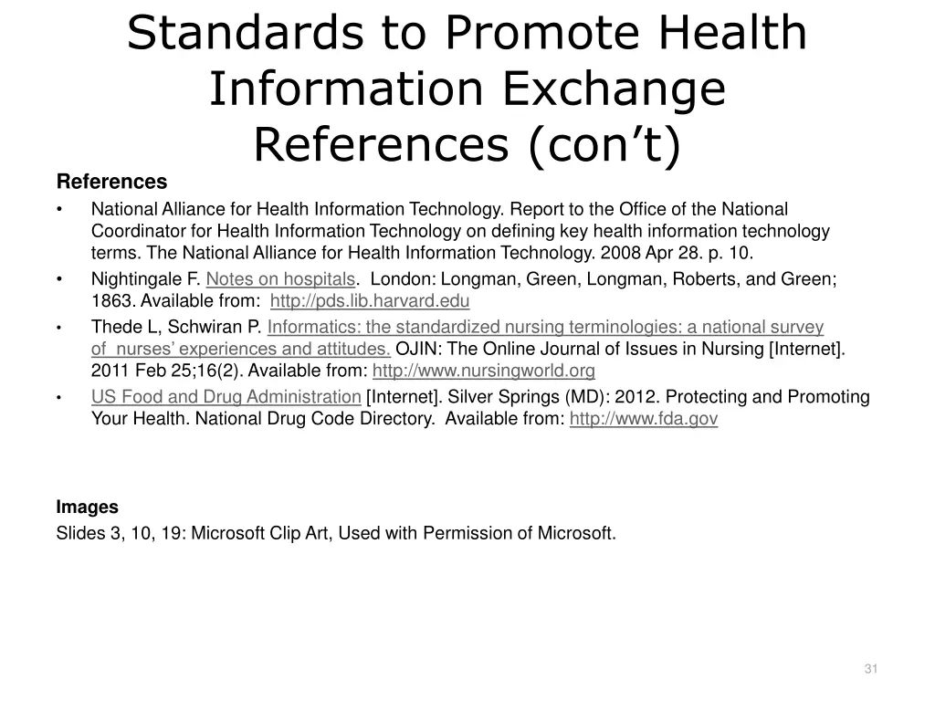 standards to promote health information exchange 3
