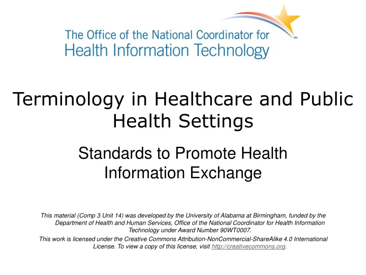 terminology in healthcare and public health