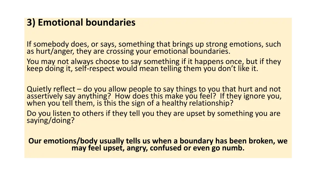 3 emotional boundaries