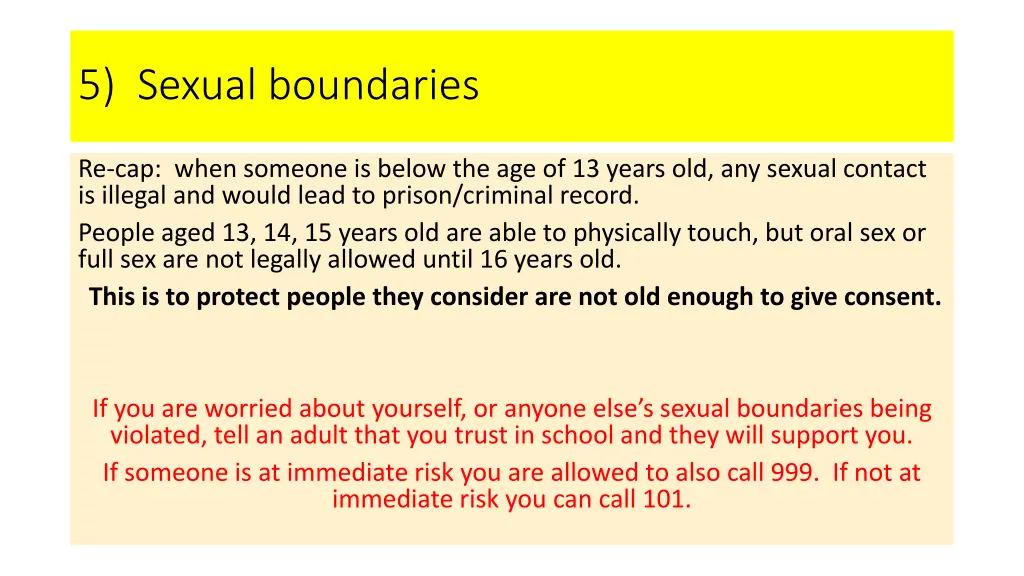 5 sexual boundaries