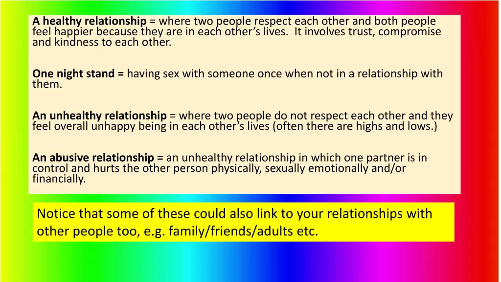 a healthy relationship where two people respect