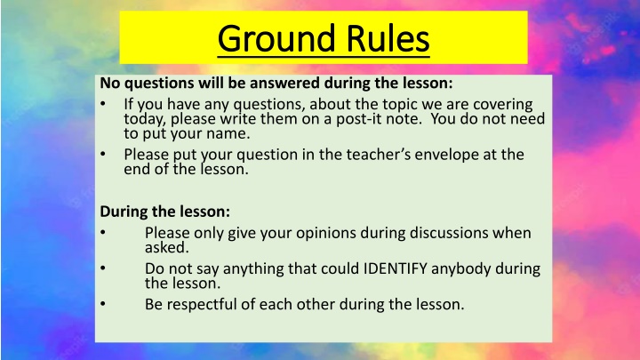 ground rules ground rules