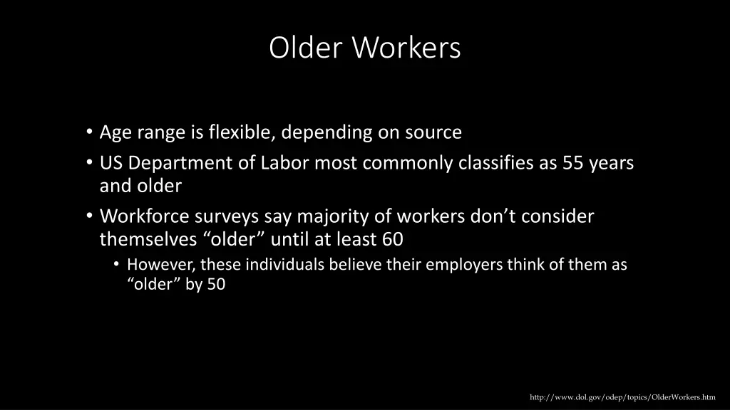 older workers