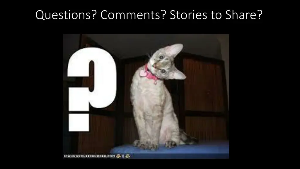 questions comments stories to share