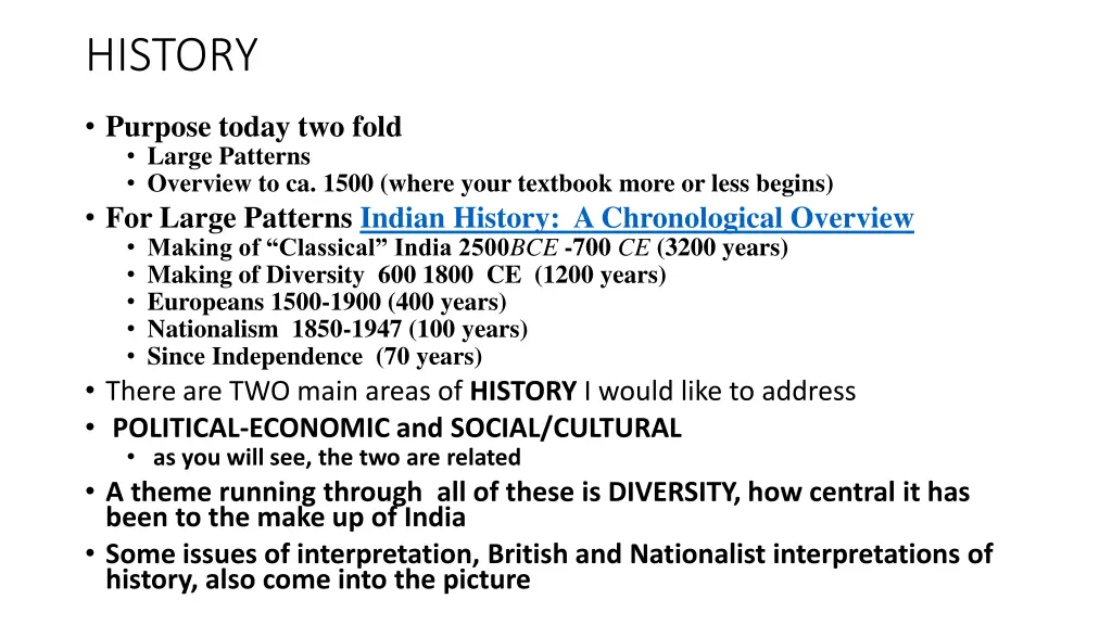 history