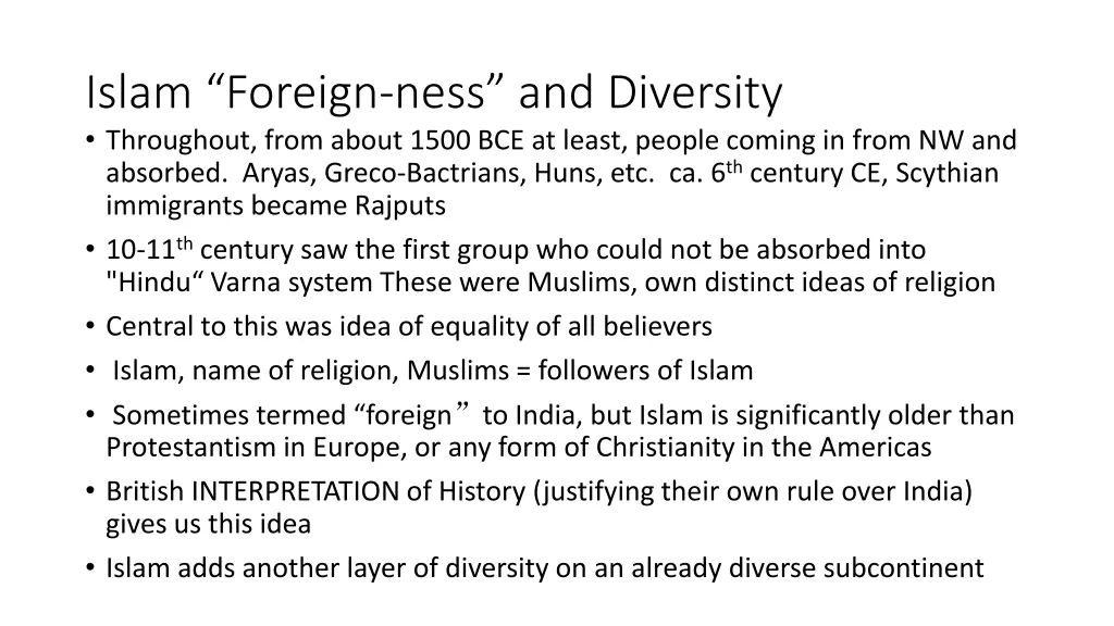 islam foreign ness and diversity throughout from