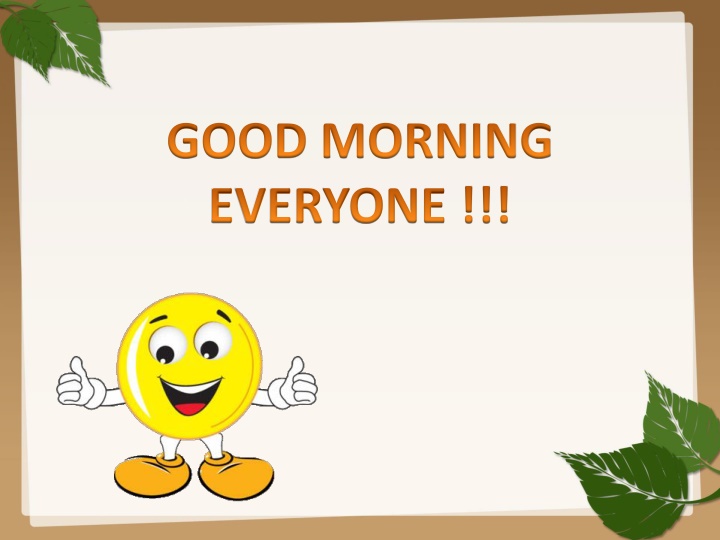 good morning everyone
