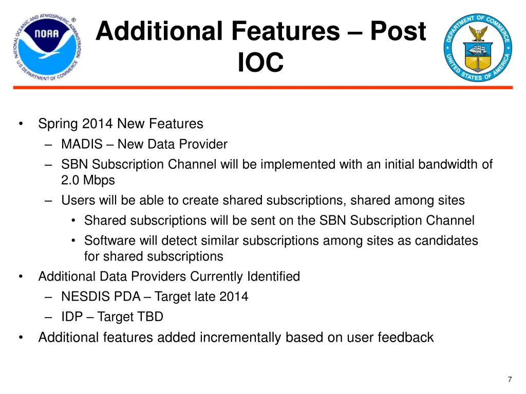 additional features post ioc