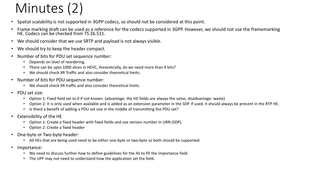 minutes 2 spatial scalability is not supported