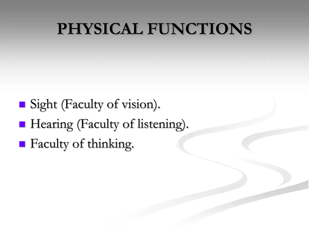 physical functions