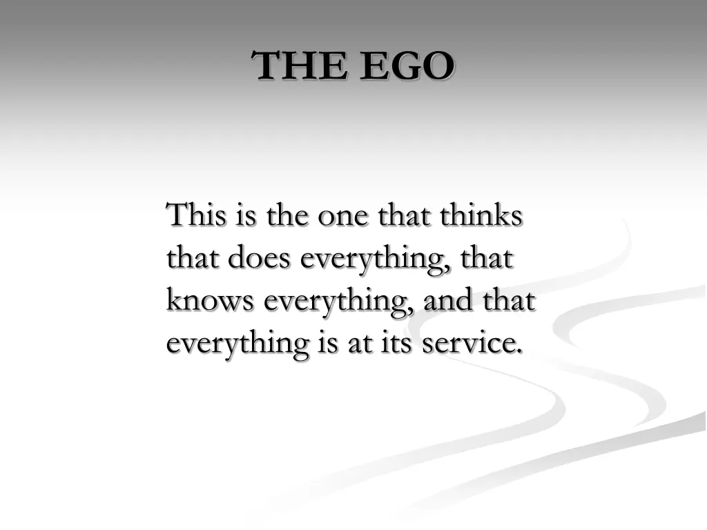 the ego