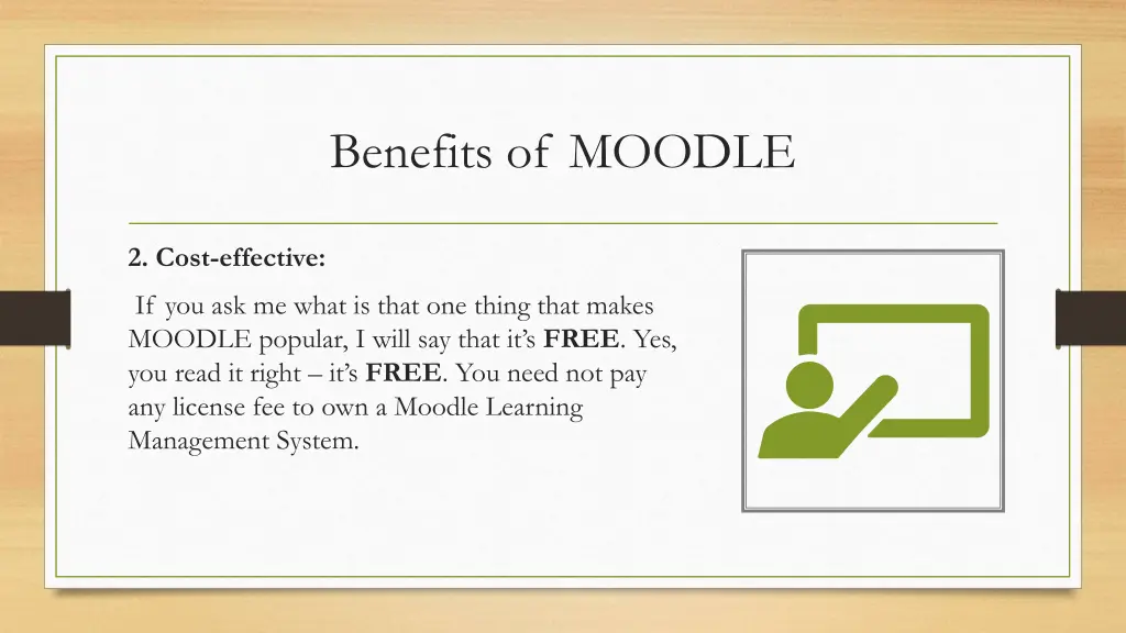 benefits of moodle 1