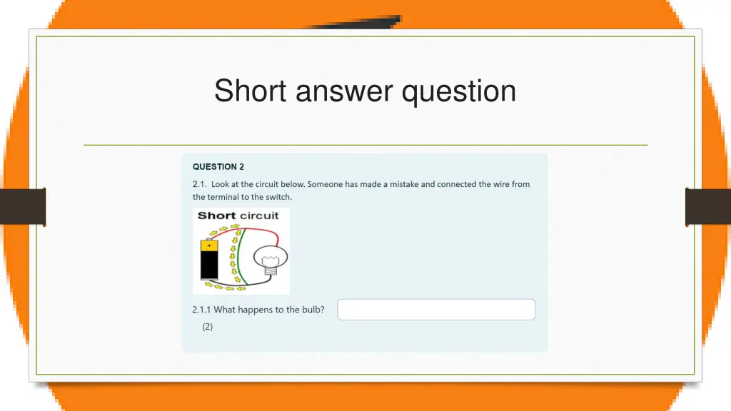 short answer question
