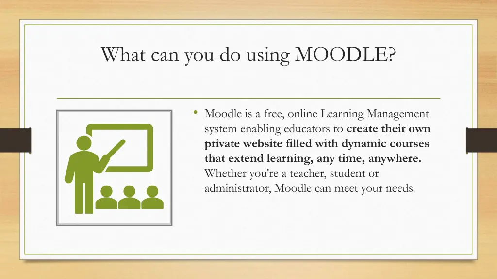 what can you do using moodle