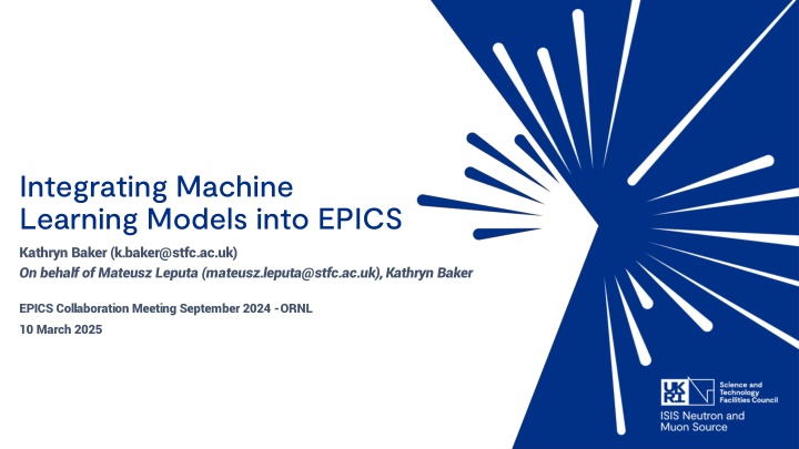 integrating machine learning models into epics