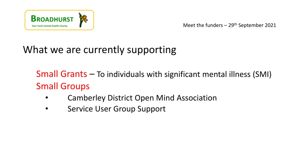 meet the funders 29 th september 2021 3