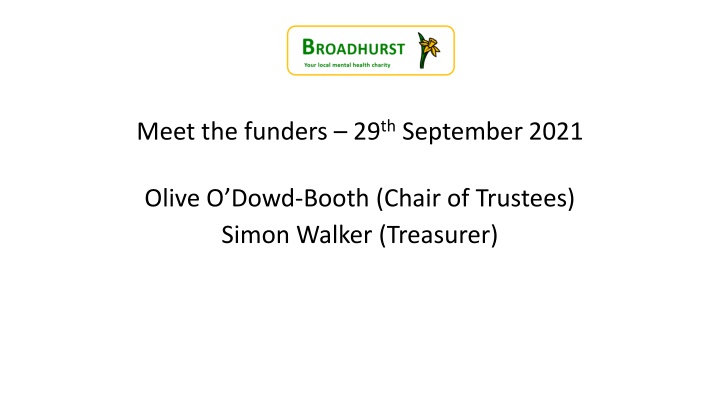 meet the funders 29 th september 2021