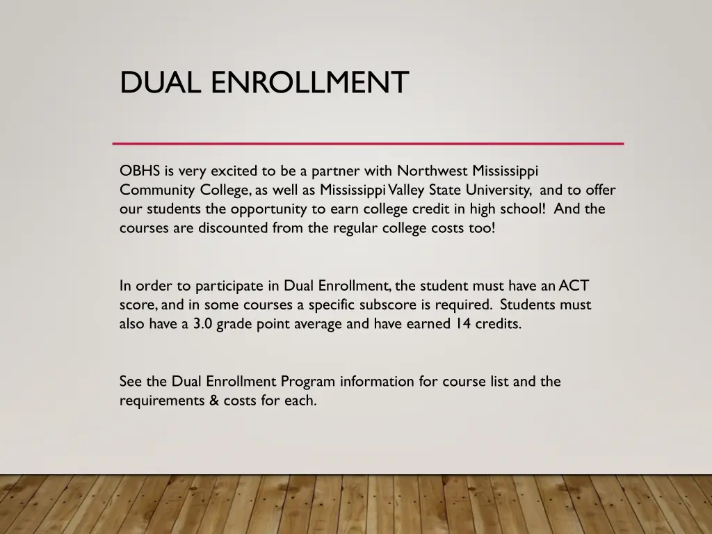 dual enrollment