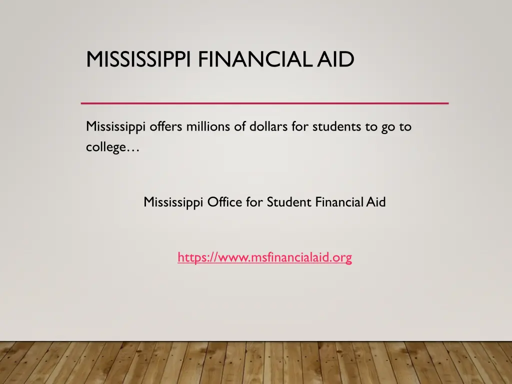 mississippi financial aid