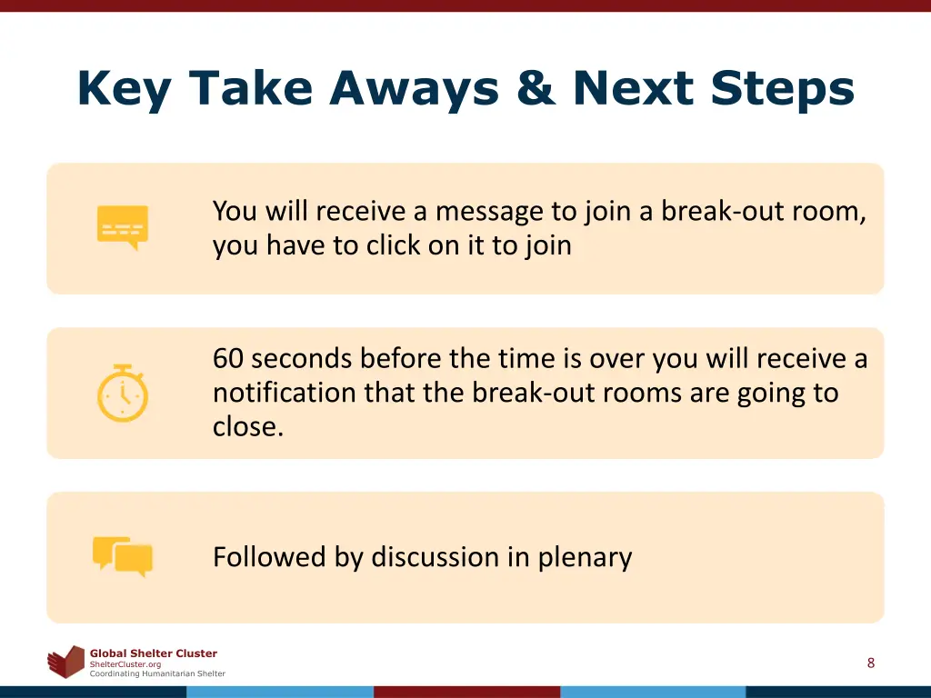 key take aways next steps 2