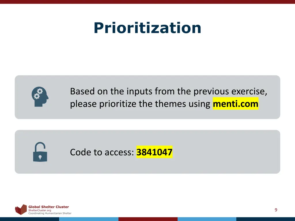 prioritization