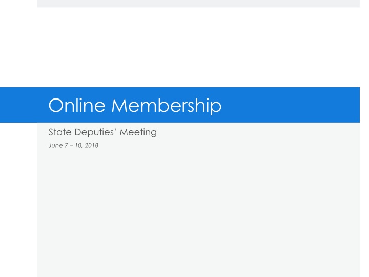 online membership