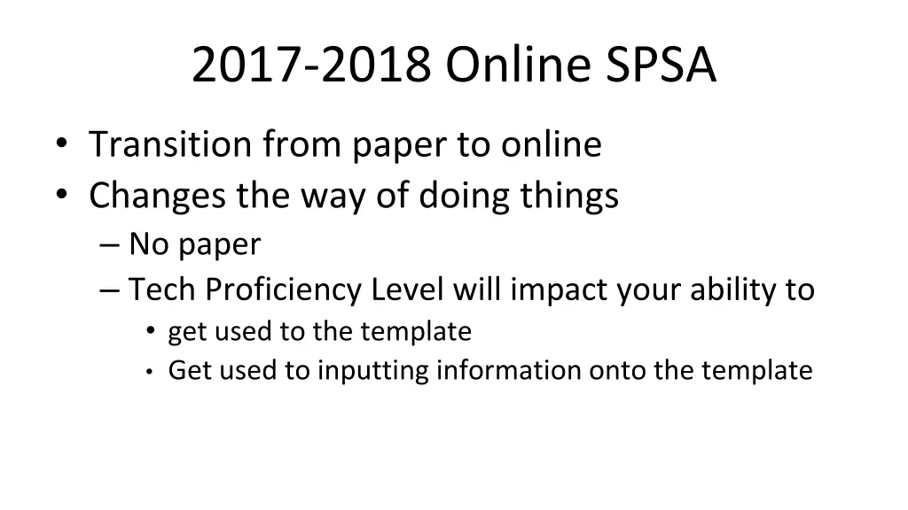 2017 2018 online spsa 2