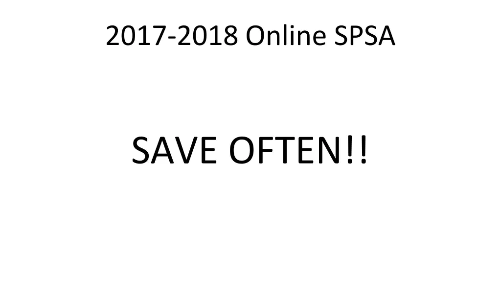 2017 2018 online spsa 7